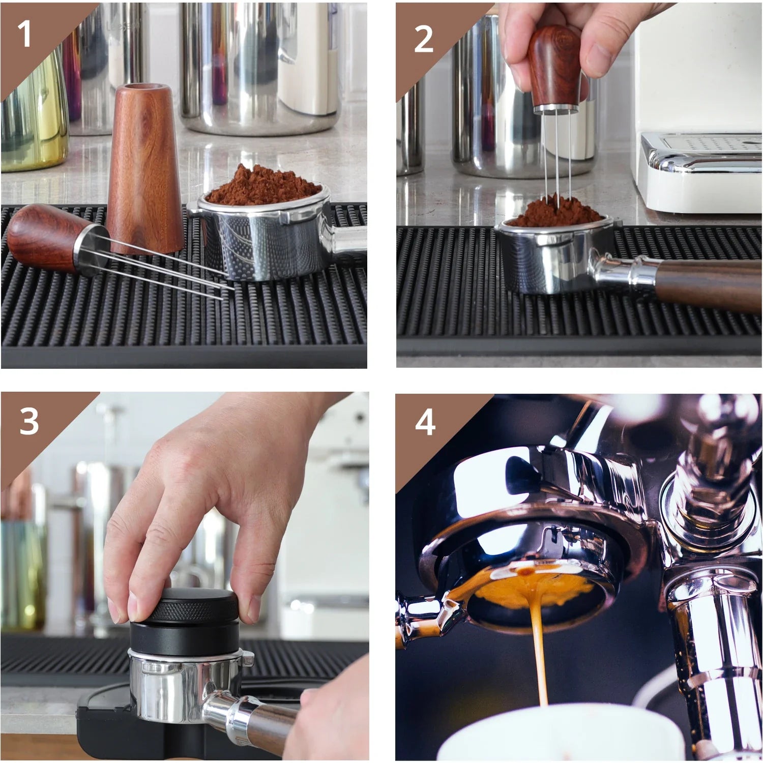 Afralia™ Espresso Stirrer - Wood Handled Tool for Professional Espresso Distribution