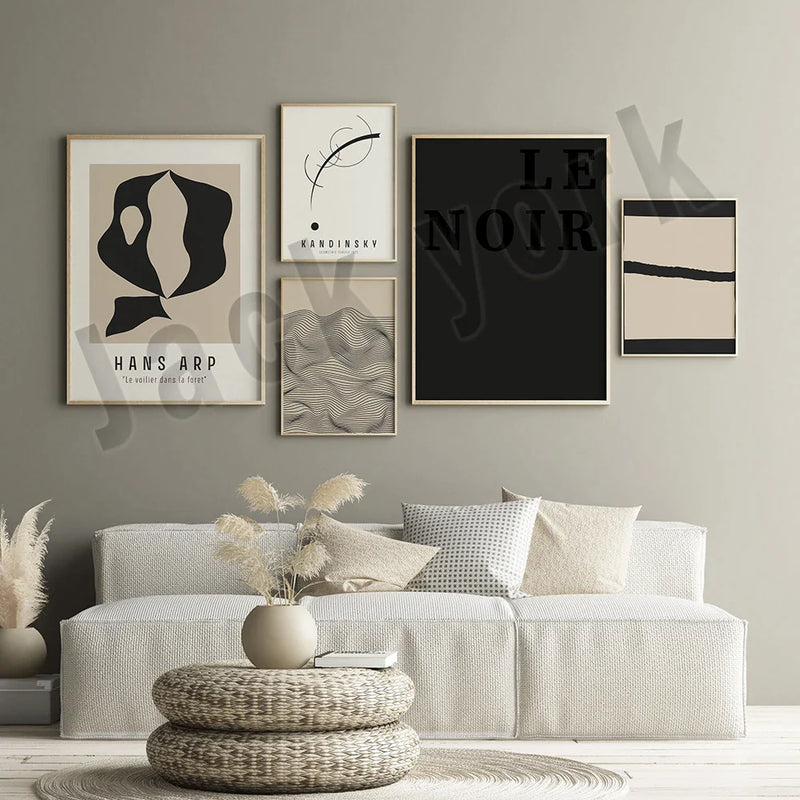 Afralia™ Modern Abstract Art Prints for Stylish Gallery Wall Decor