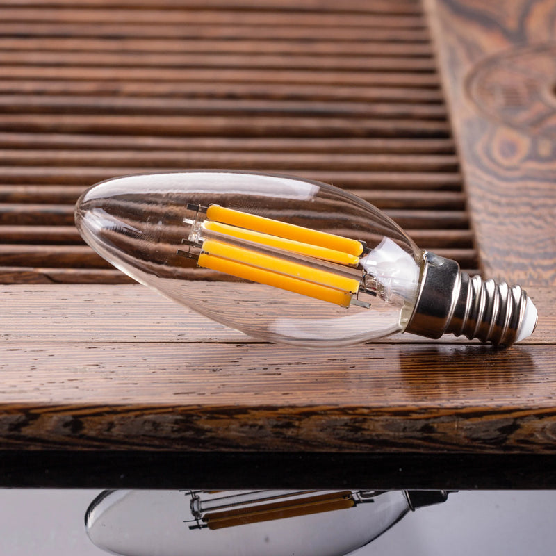 Afralia™ LED Flame Effect Bulbs C35 6.5W 220V Dimmable Candle Filament Bulb