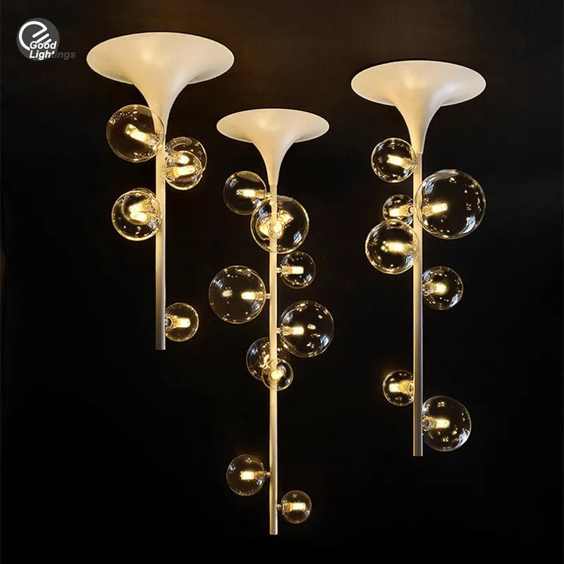 Afralia™ Glass Bubble Pendant Light: Modern Nordic Design for Dining Room, Bar, Coffee Shop.