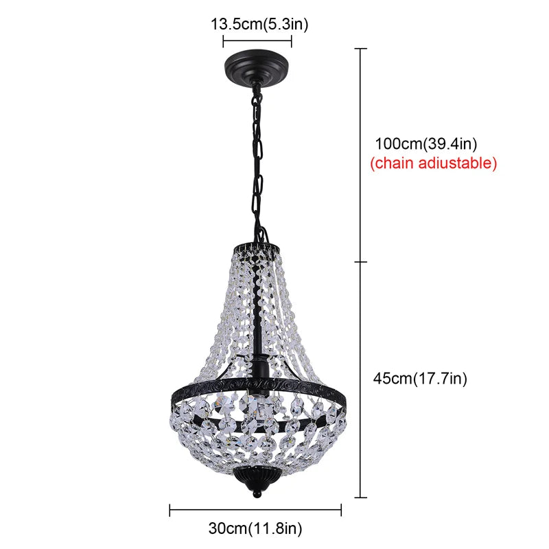 Afralia™ Luxury Crystal Basket Chandelier Pendant Light - Nordic Living Decor Fixture