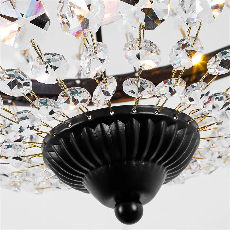 Afralia™ Luxury Crystal Pendant Chandelier for Modern Living Dining Room Hotel Decor