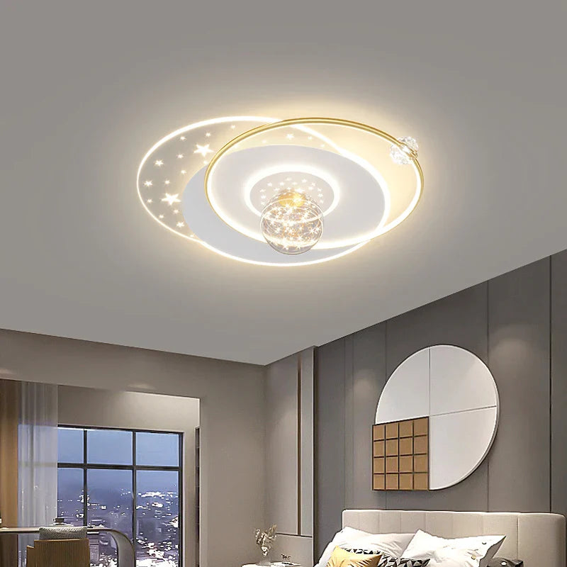 Afralia™ Nordic LED Ceiling Light with Stars Design for Modern Living Spaces