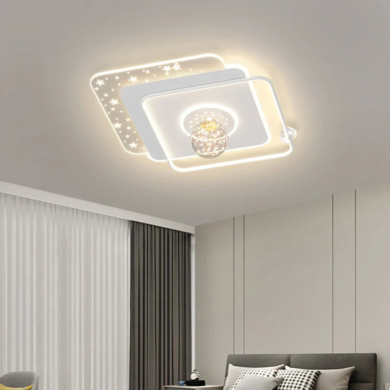 Afralia™ Nordic LED Ceiling Light with Stars Design for Modern Living Spaces