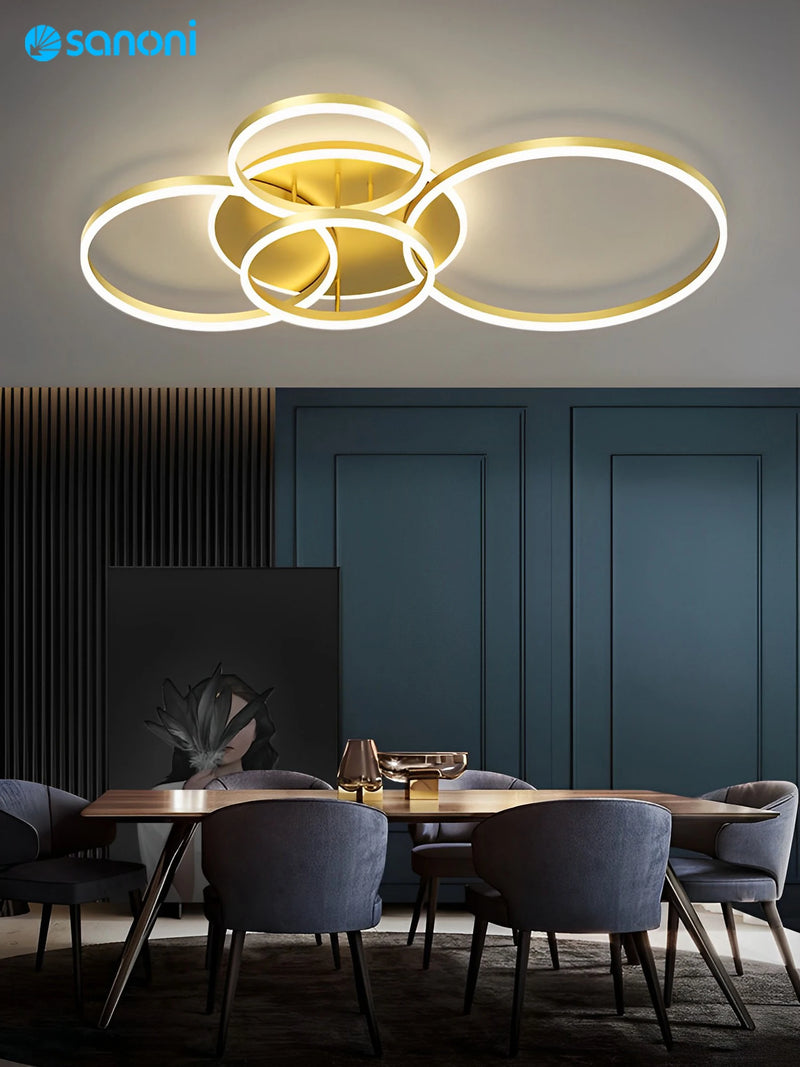 Afralia™ Modern LED Ceiling Lamp Luxury Chandelier