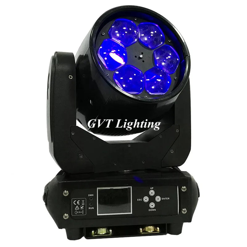 Afralia™ Mini Bee Eye 6 LED Moving Head Wash Light Zoom Beam Stage Projector