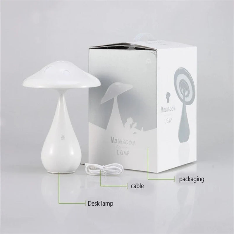 Afralia™ LED Mushroom Table Lamp for Bedroom, Touch Switch Night Light, Home Decor Art Lighting