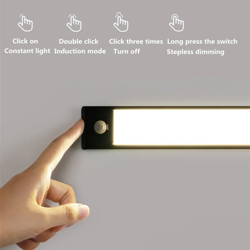 Afralia™ Smart LED Sensor Cabinet Light: USB Charging, Stepless Dimming, Night Lamp.