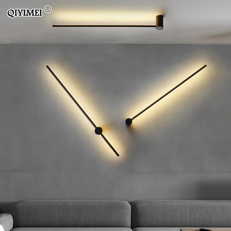 Afralia™ Black LED Wall Sconce for Living Room Bedroom Lighting