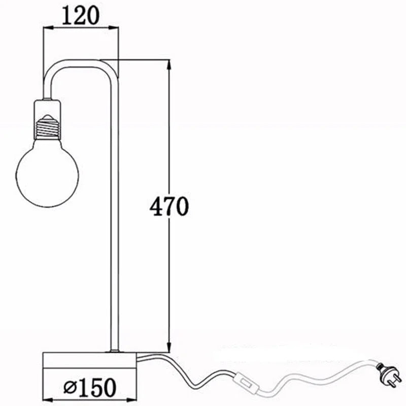 Afralia™ Loft Vintage Desk Lamp Wooden E27 Edison Table Light