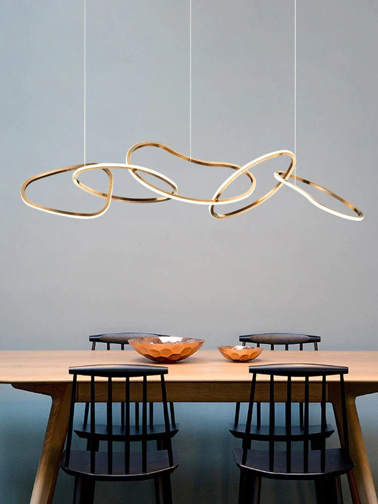 Afralia™ Elegant Chandelier for Dining Bar, Minimalist Art Lamps