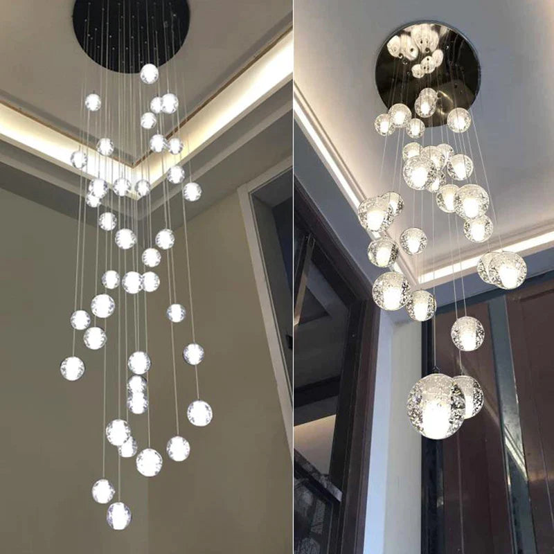 Afralia™ Crystal LED Chandelier: Modern Luxury Pendant Lights for Staircase, Bedroom, and Living Room