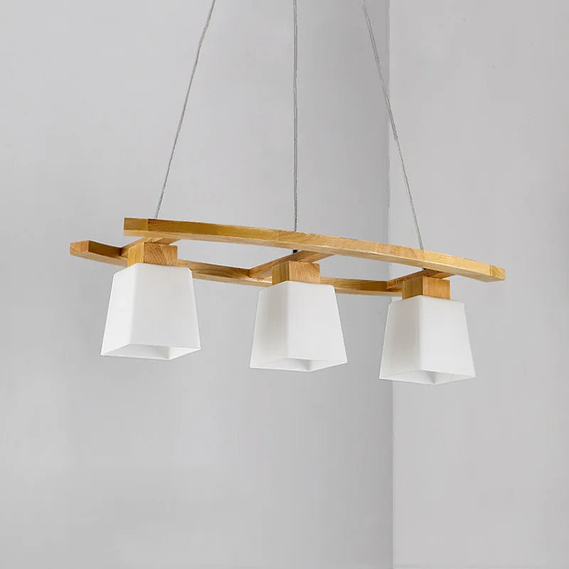 Afralia™ Nordic Wood LED Pendant Lights: Modern Japanese Style Lamps for Dining Living Room Kitchen Bar.