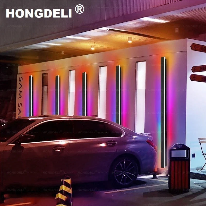 Afralia™ RGB Outdoor Wall Lamp: 7-Color Garden & Porch Atmosphere Light