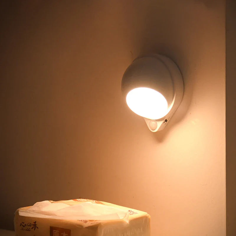 Afralia™ Motion Sensor Night Light - USB Rechargeable LED Cabinet Light