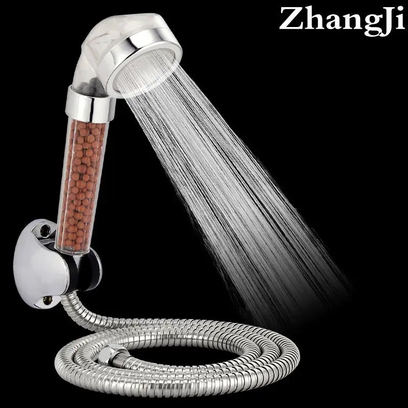 Afralia™ Stainless Steel High Pressure Anion Spa Shower Head Set for Water Saving