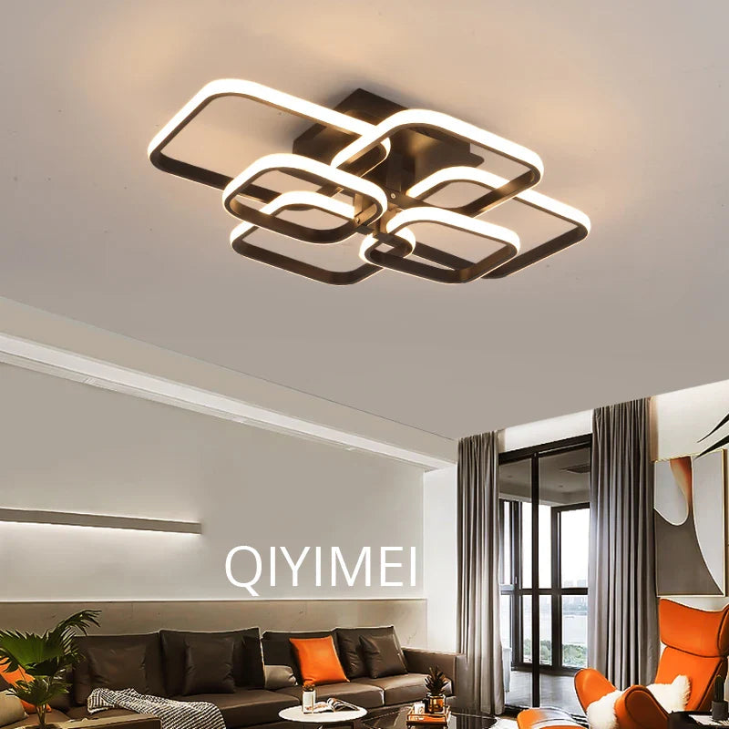 Afralia™ Modern LED Chandelier Ceiling Fixture for Home Living Room Bedroom Décor