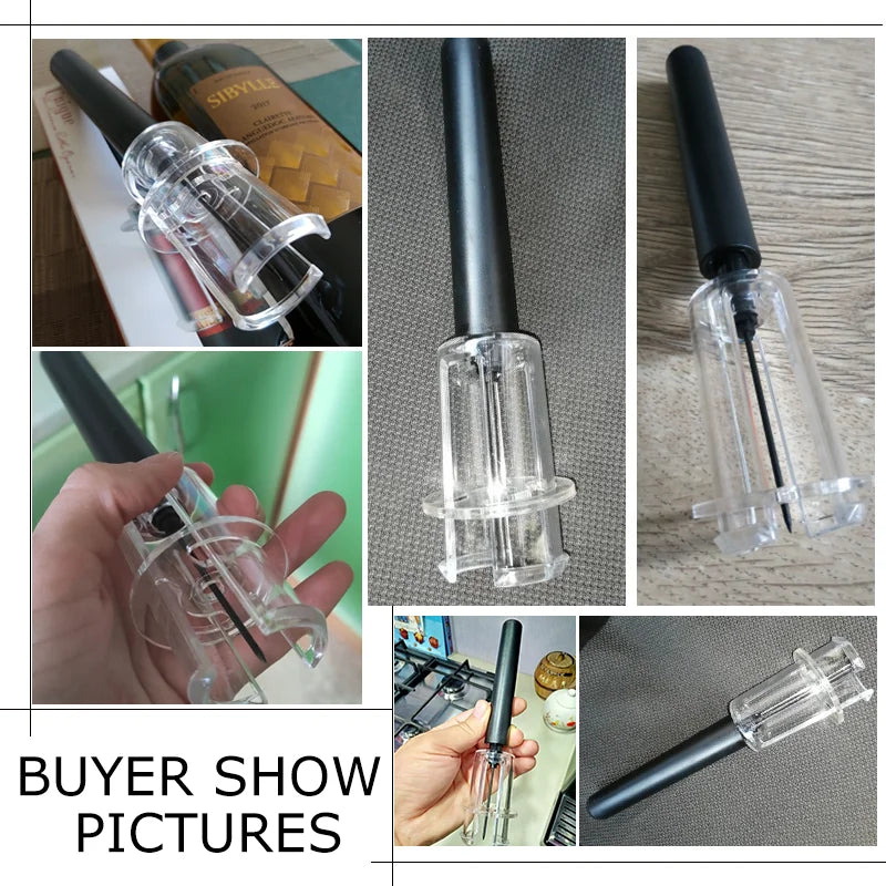 Afralia™ Stainless Steel Pin Type Air Pump Wine Opener Kitchen Bar Accessories