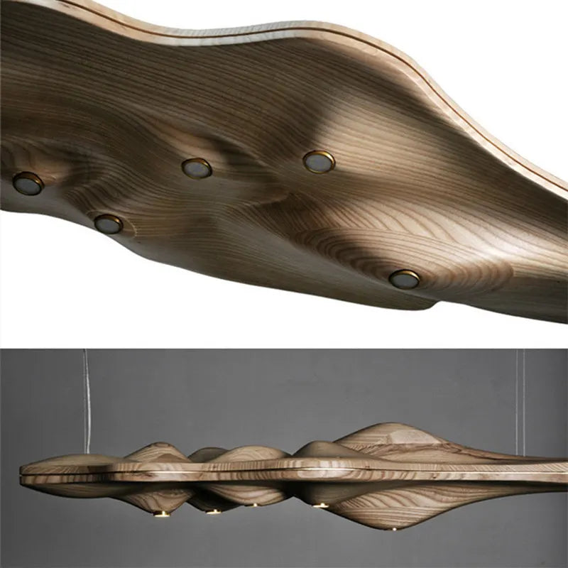 Afralia™ Wood Resin Branch Pendant Light - Modern Retro Nordic Dining Kitchen Island Lamp