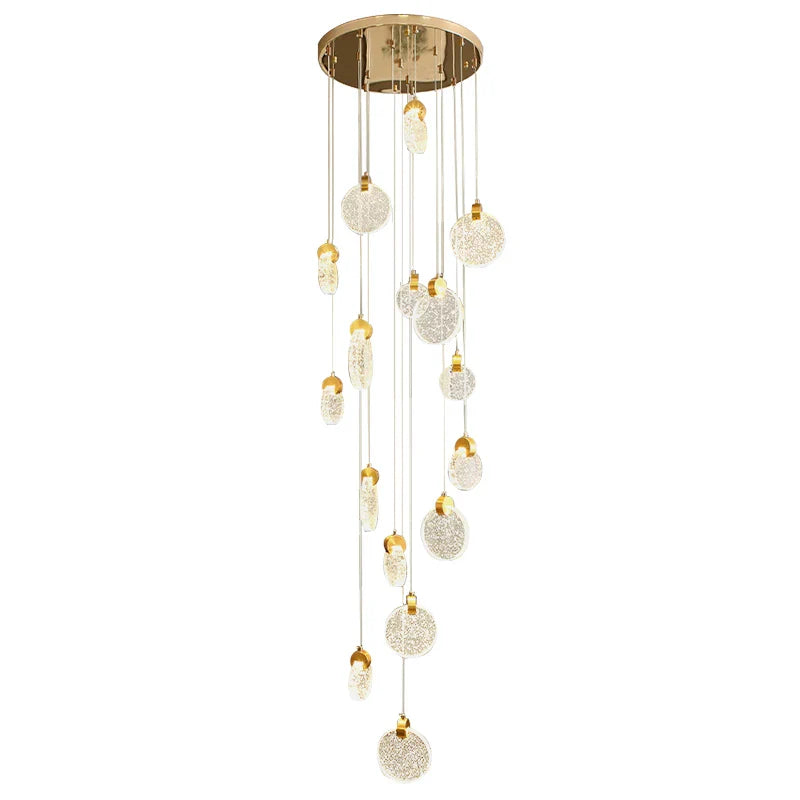 Afralia™ Attic Crystal Chandelier for Living Room Dining Room Stair Lamp