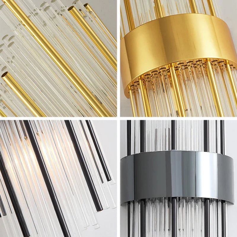Afralia™ Luxury Crystal Wall Lamp for Modern Living Room and Bedroom LED Lighting