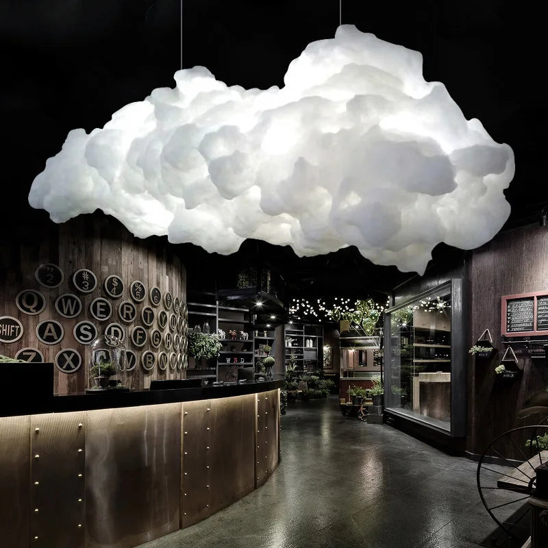 Afralia™ LED Cloud Chandelier: Floating Cotton Cloud Pendant Lamp for Nursery, Living Room, Kids Room