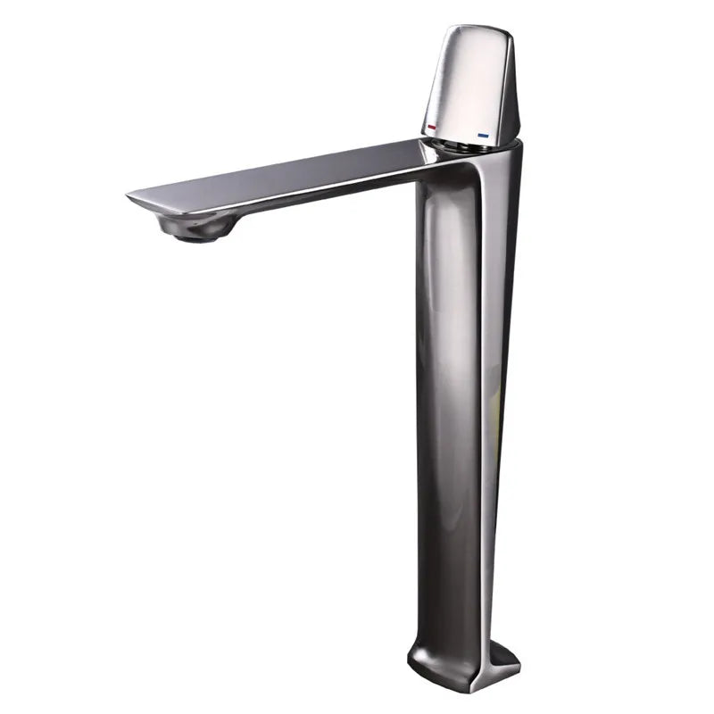 Afralia™ Black Brass Bathroom Sink Faucet Hot Cold Mixer Deck Mounted Water Tap