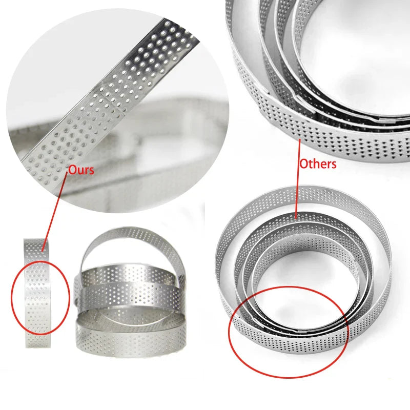 Afralia™ Stainless Mousse Cake Mold for DIY Pastry Pizza Fruit Pie Cookies