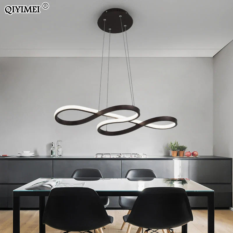 Afralia™ Gold LED Pendant Light Kitchen Dinning Room Music Lamp Shade, Lustres Luminaire Fixtures