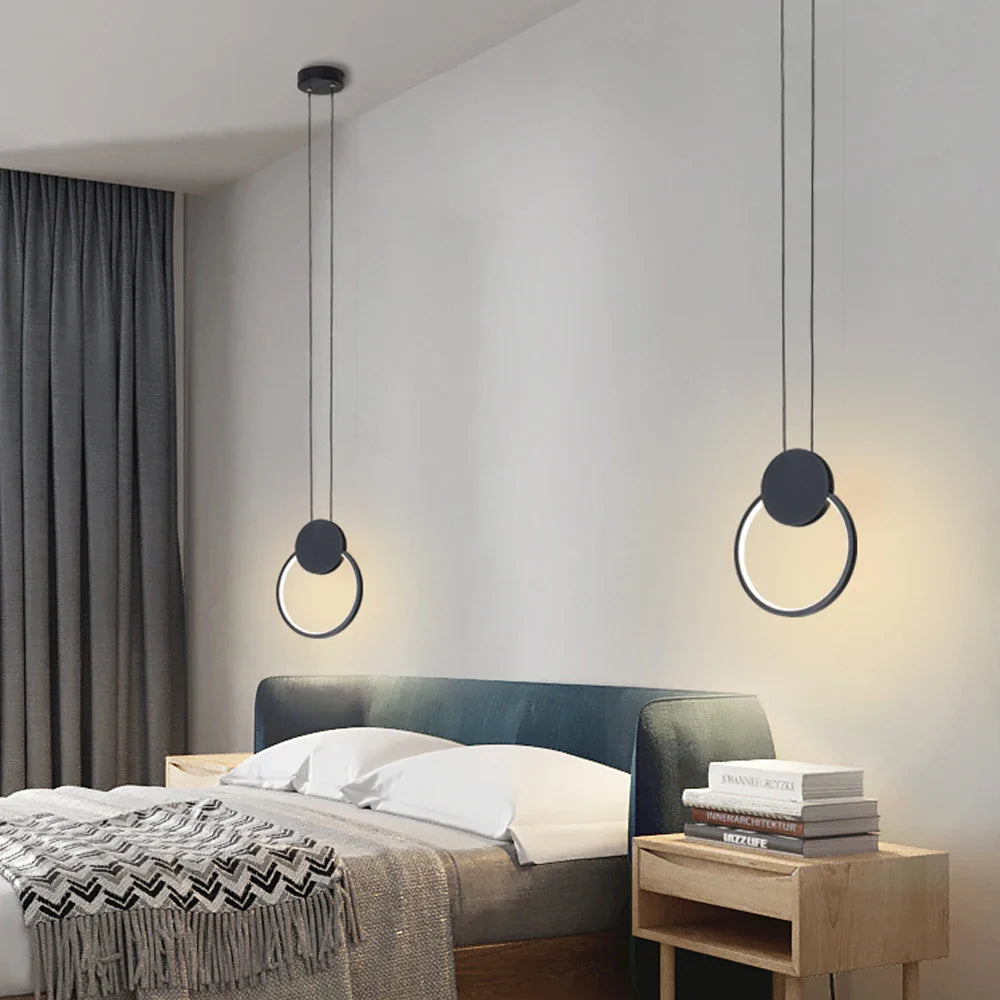 Afralia™ Modern 12W Aluminum LED Pendant Lamp for Kitchen Restaurant Bar Living Room