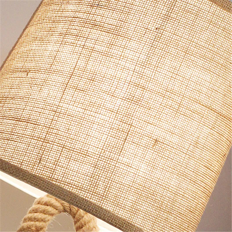 Afralia™ Vintage Hemp Rope Table Lamps: Pastoral Style Home Décor, Bedroom & Living Room Lighting