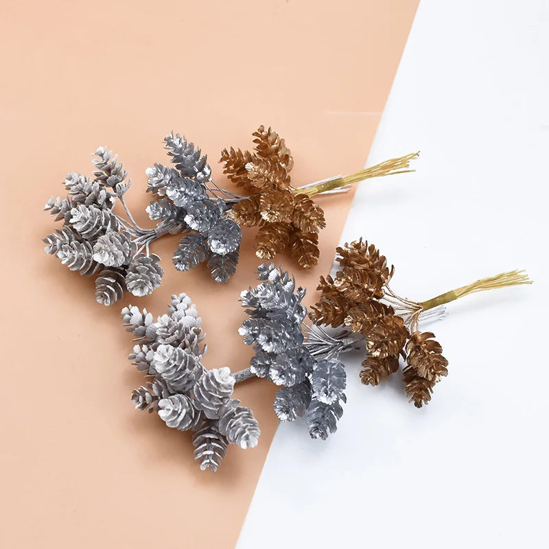 Afralia™ Mini Pine Cone Decor for Christmas Home Wedding Decor