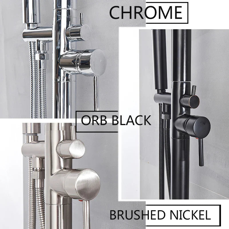 Afralia™ LED Black Outdoor Shower Set with 10" Rainfall Head