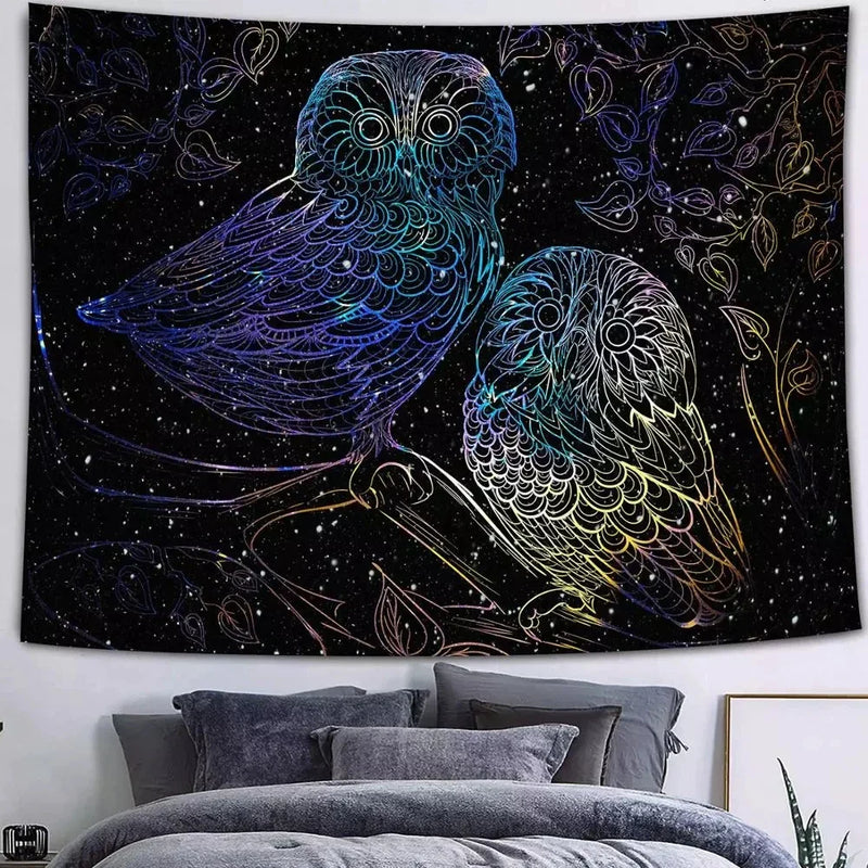 Afralia™ Psychedelic Galaxy Elk Wall Hanging Anime Tapestry