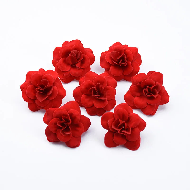 Afralia™ Red Rose Wedding Bridal Accessories Artificial Flowers Decorative Wreaths Home Decor