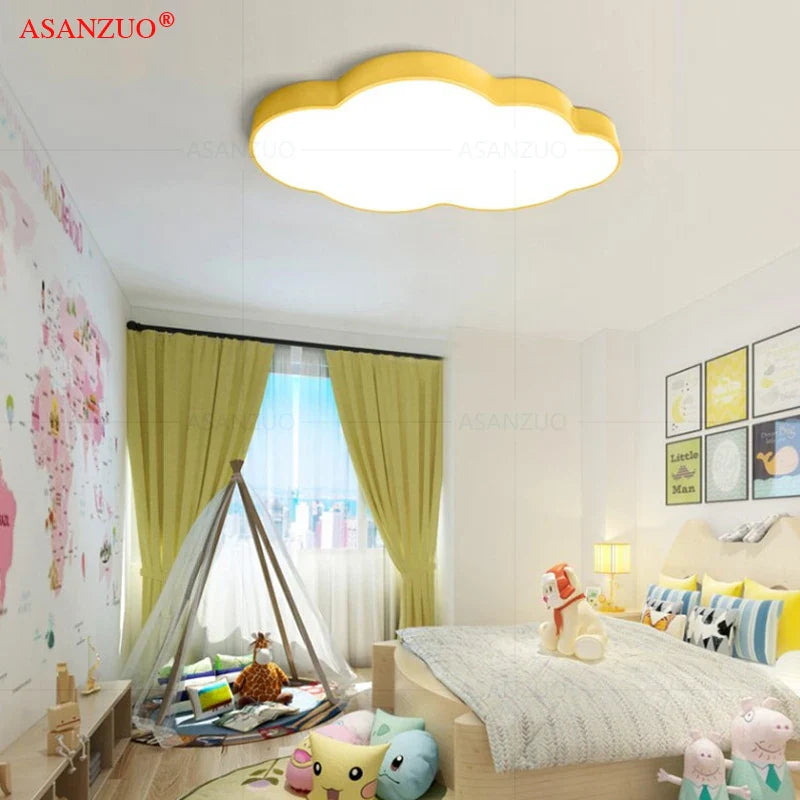 Afralia™ Cloud LED Kids Ceiling Light - Cartoon Bedroom Chandelier for Amusement Parks & Schools