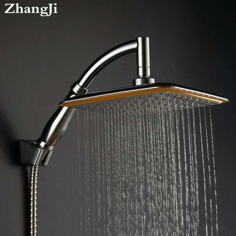 Afralia™ 20cm Square Chrome Rainfall Shower Head with Arm