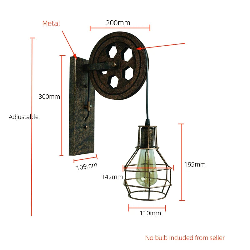 Afralia™ Vintage Industrial Wall Sconce Indoor Wall Light Fixture