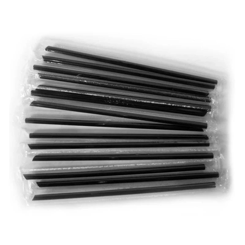 Afralia™ Clear Individually Wrapped PP Drinking Straws - 100PCS Smoothies Tea Party Durable