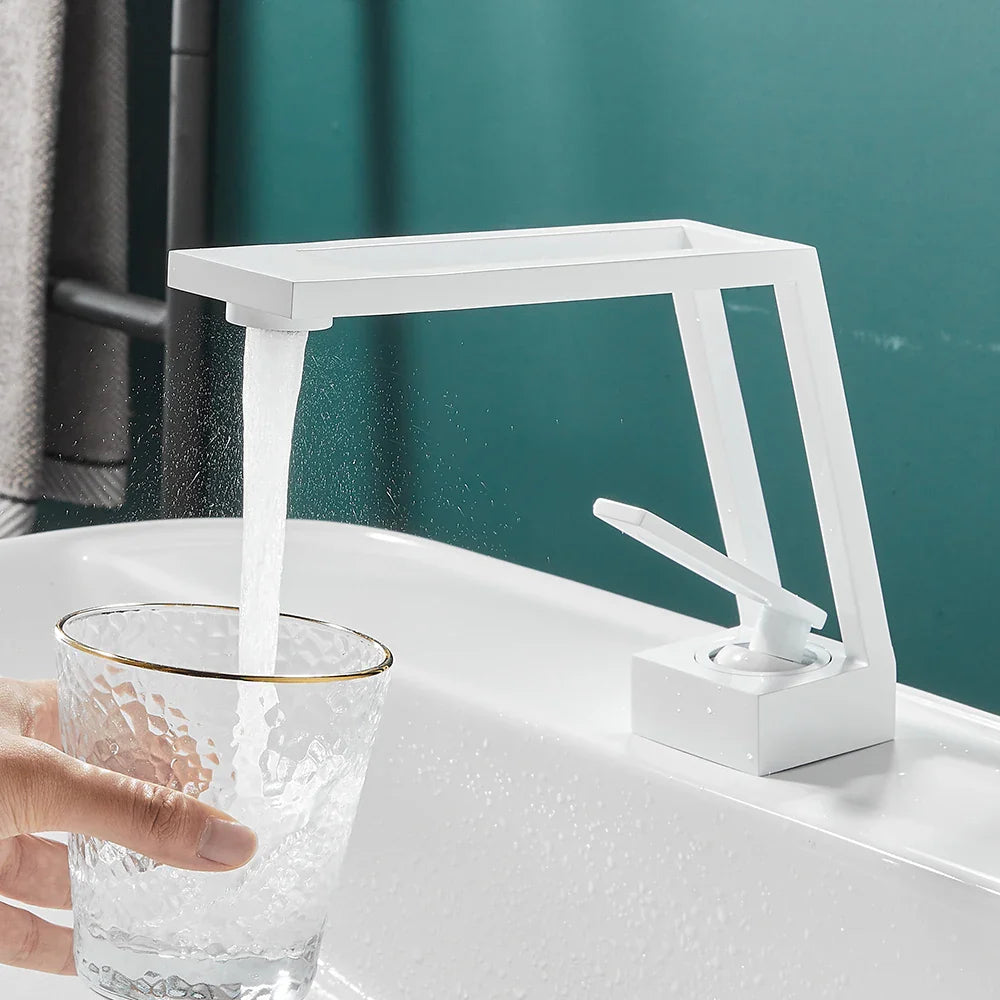 Afralia™ Black Single Handle Basin Faucet Modern Bathroom Mixer