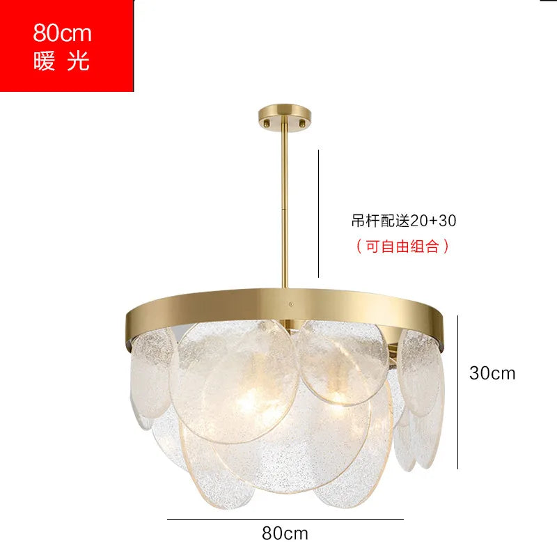 Afralia™ Glass Copper LED Pendant Light: Luxury Nordic Design for Home Decor