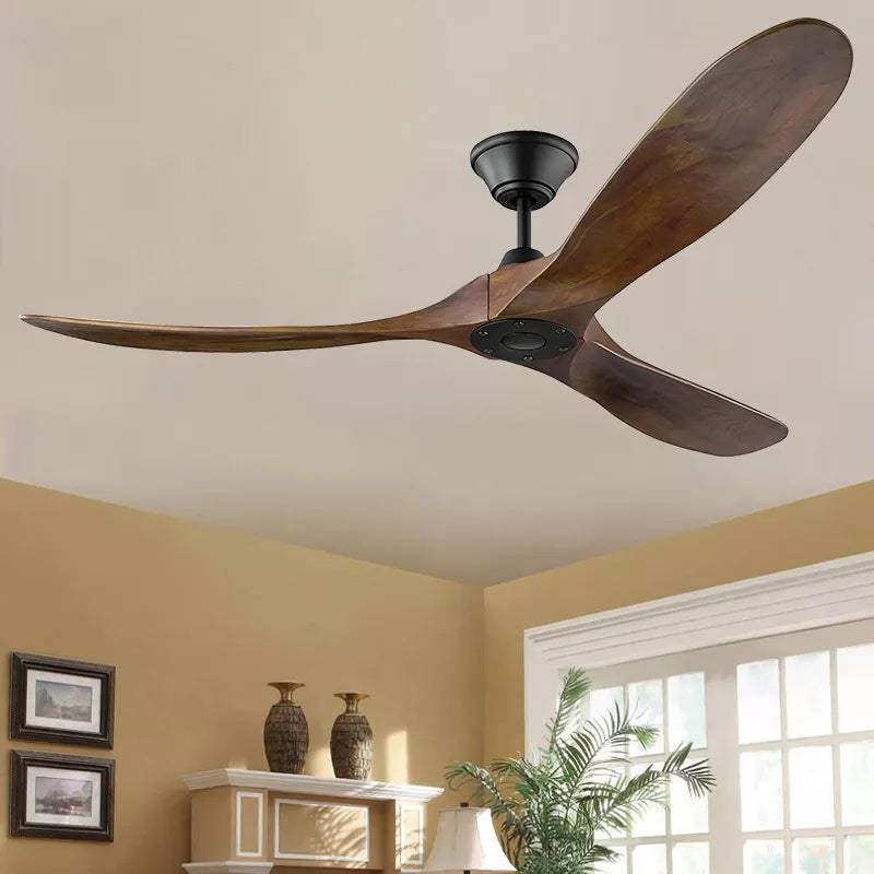 Afralia™ Industrial Vintage Wooden Ceiling Fan with Remote Control