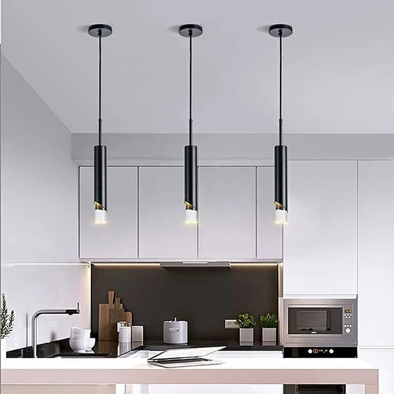 Afralia™ LED Pendant Lamps Acrylic Chandelier for Kitchen Island, Living Room, Office