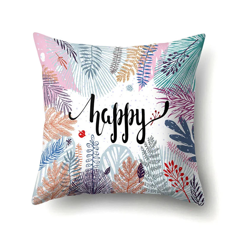 Afralia™ Green Tropical Leaves Pillow Cover - Four Season Landscape Decor