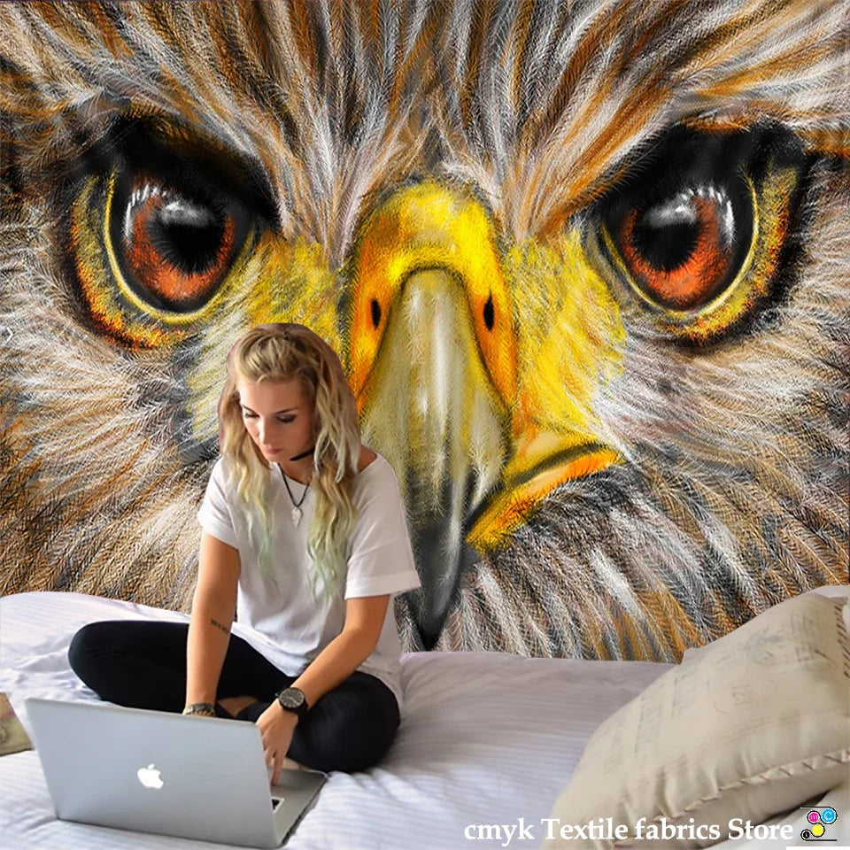 Afralia™ Colorful Owl Tapestry Wall Hanging for Boho Home Decor