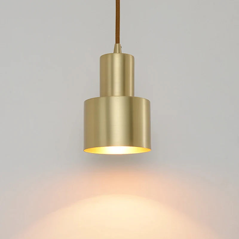 Afralia™ Brass Finish LED Pendant Light for Dining Room, Bedroom & Bar