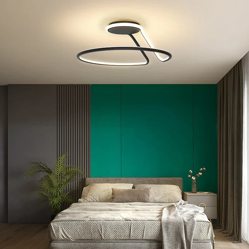 Afralia™ Aluminum LED Chandelier: Modern Minimalist Bedroom Kitchen Lighting Fixtures