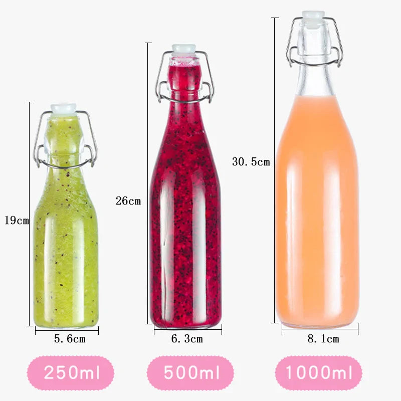 Afralia™ Glass Storage Bottle for Wine, Jam, Honey, Lemon & More