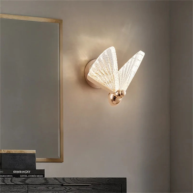 Afralia™ Butterfly Wall Lights: Nordic LED Sconces Modern Lamps Fixtures for Home Decor