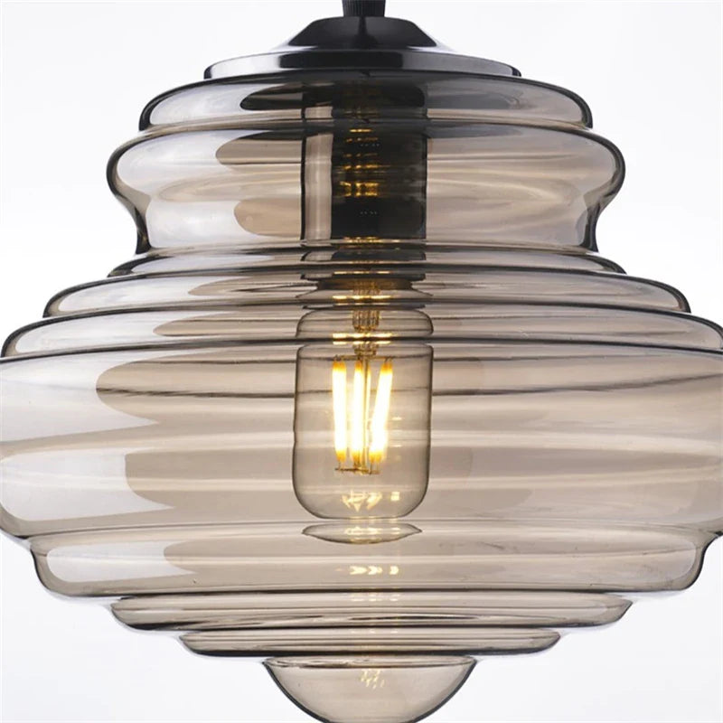 Afralia™ Retro Glass Pendant Light for Dining Room, Restaurant & Bar